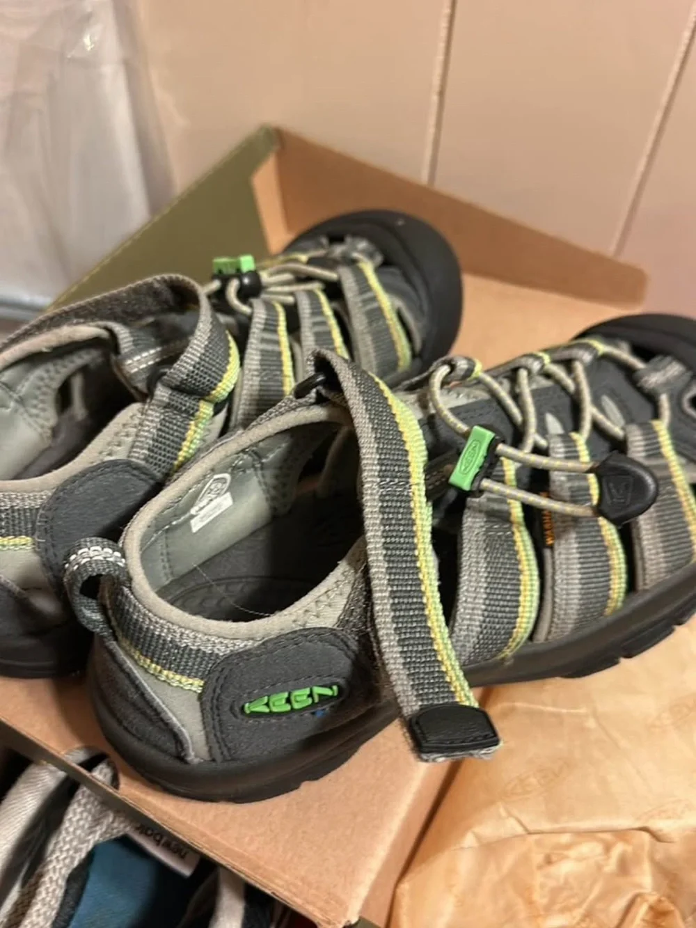 Keen Gray and Green Outdoor Trail Shoes